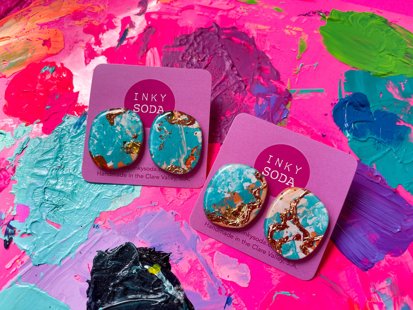 Oyster Turquoise - small Essen Studs