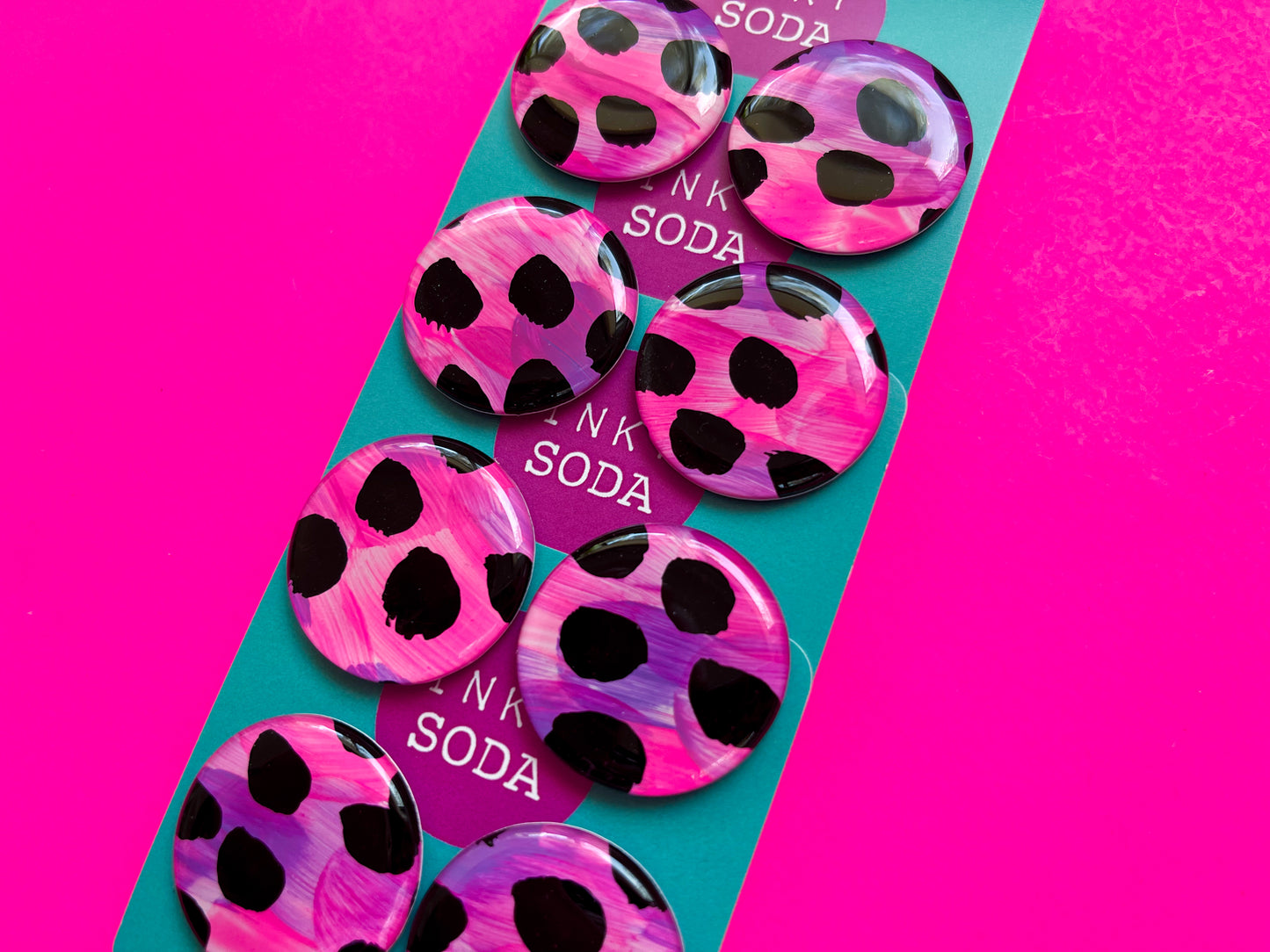 Cherry Cheetah - Mongo Studs