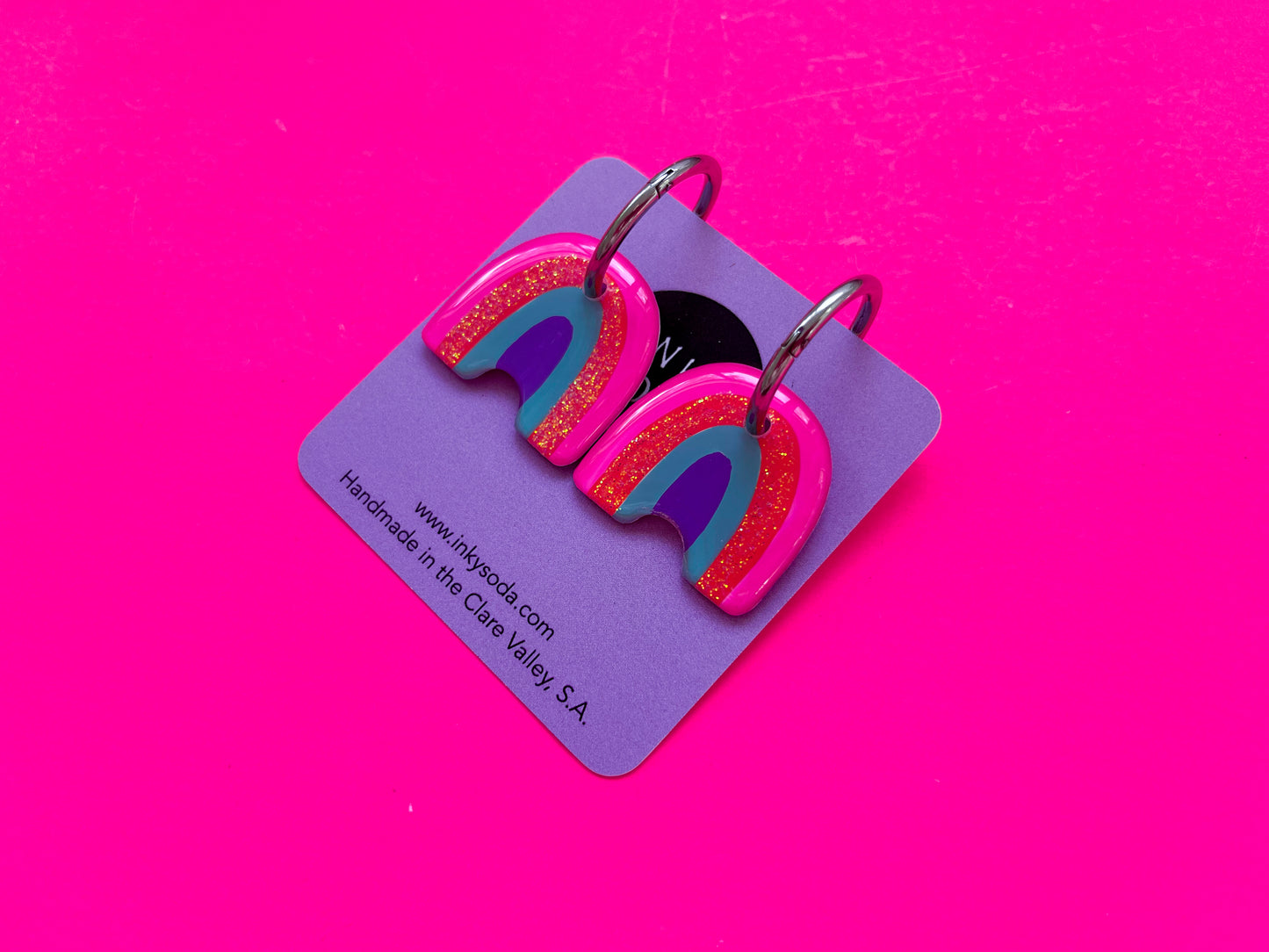 Ava - SECONDS Mini Rainbow Hoops