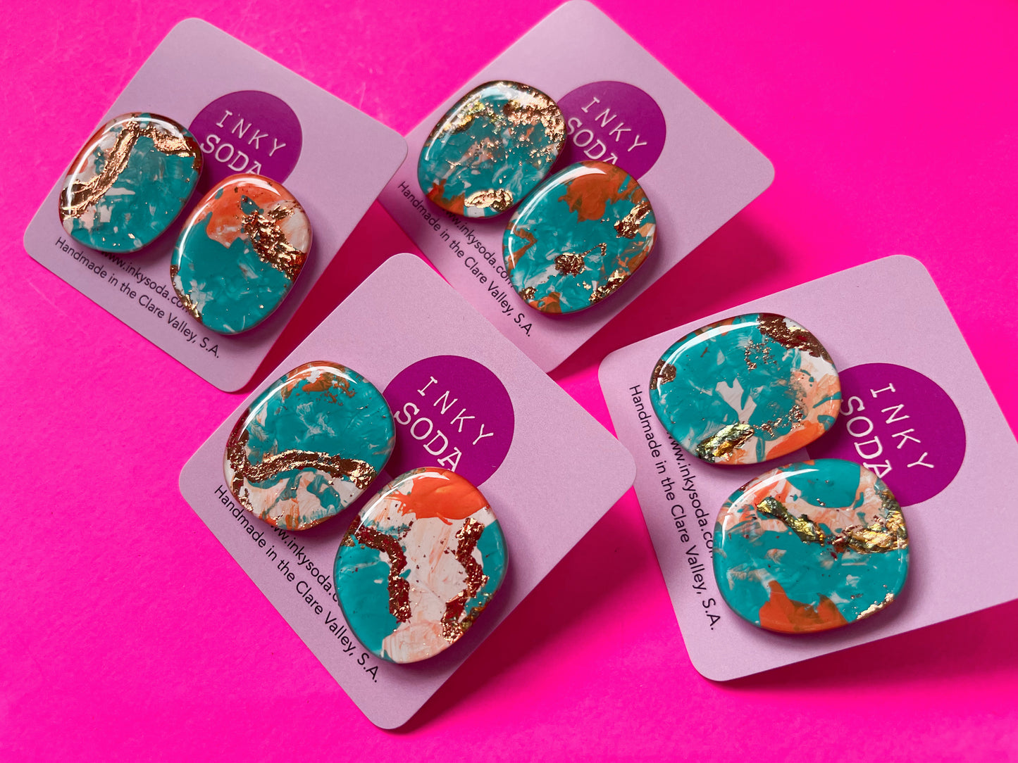 Oyster Turquoise - small Essen Studs