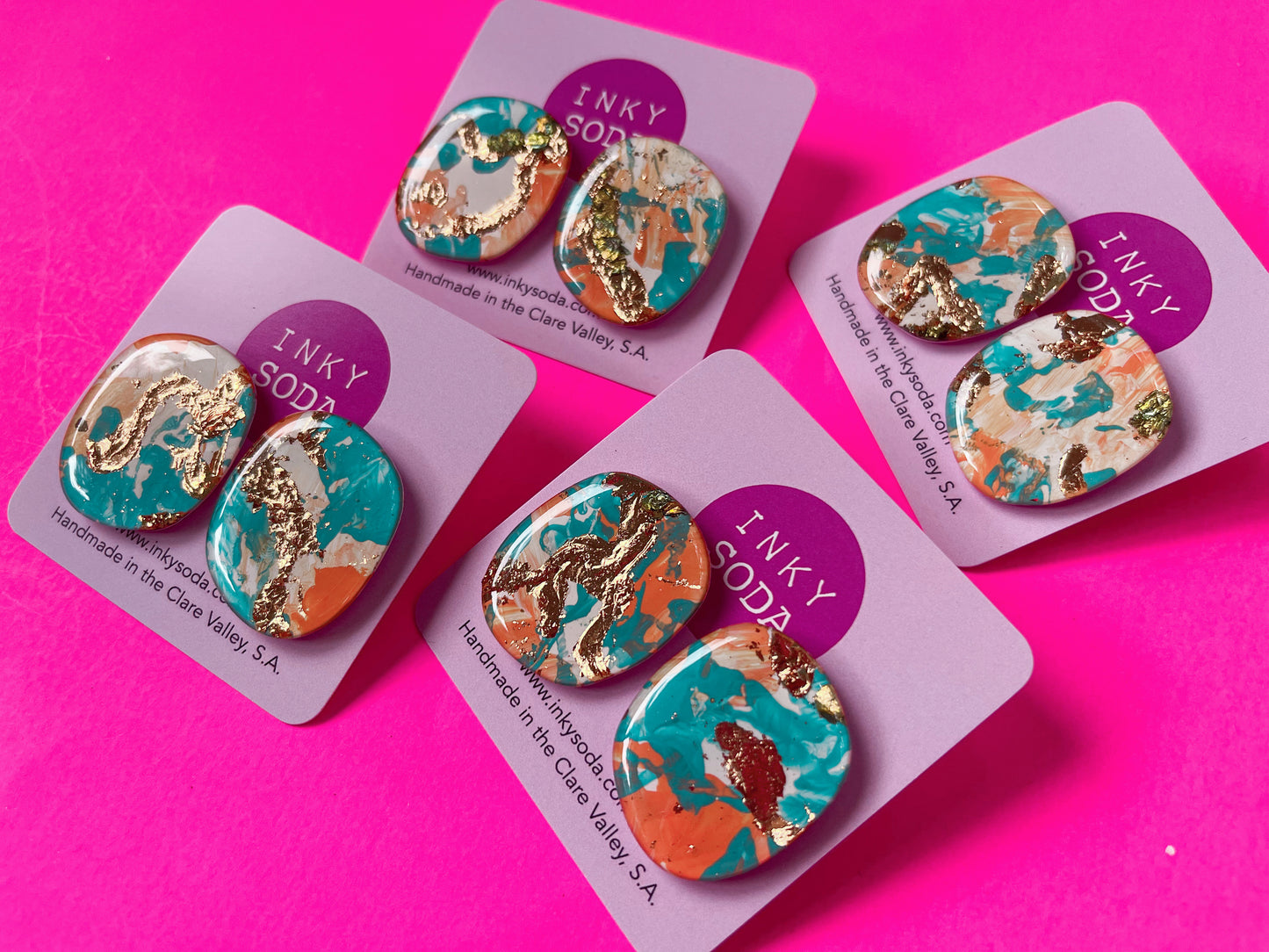 Oyster Turquoise - small Essen Studs