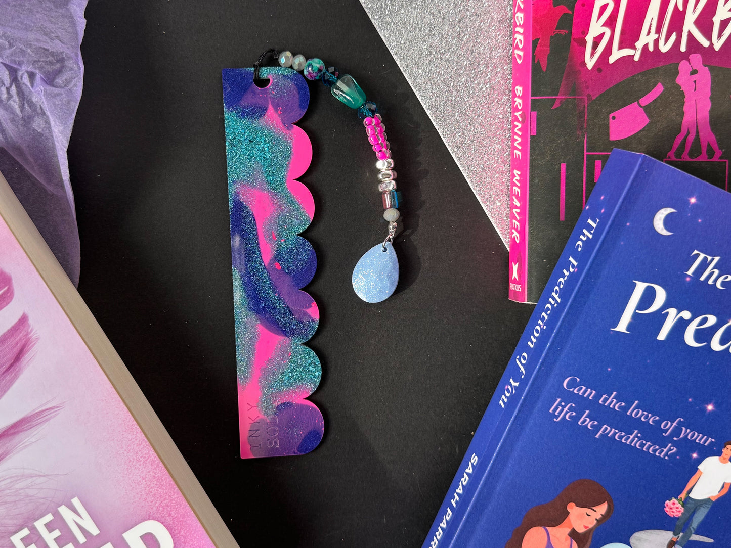 Petal Edge Bookmark - Indigo Haze