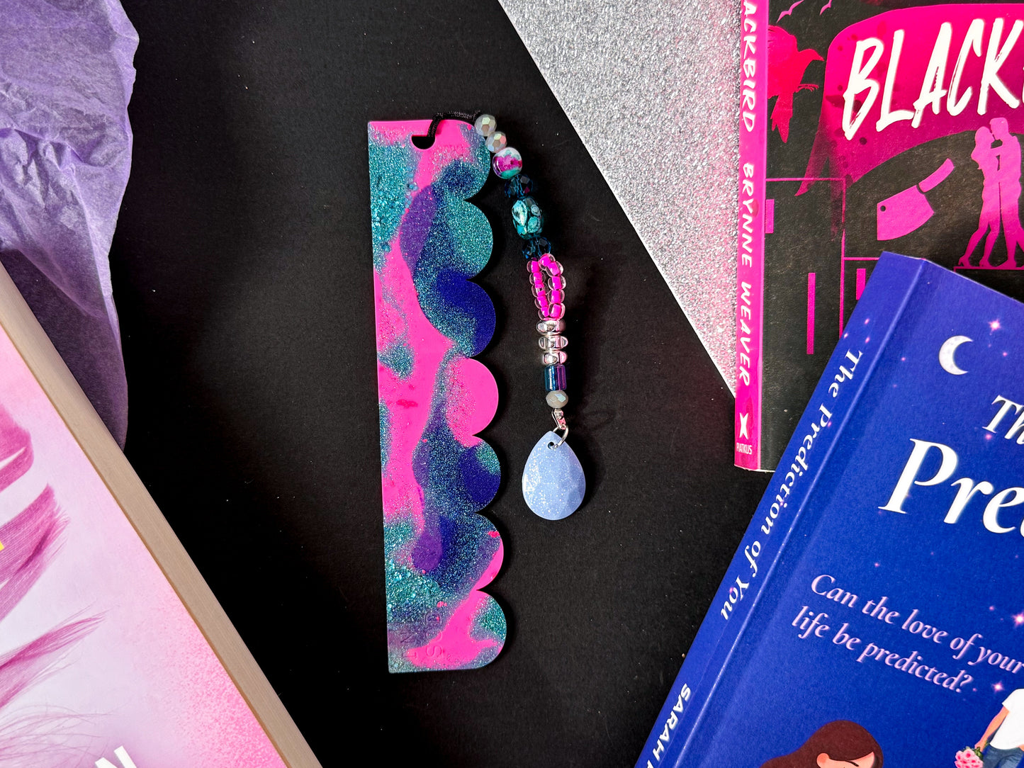 Petal Edge Bookmark - Indigo Haze