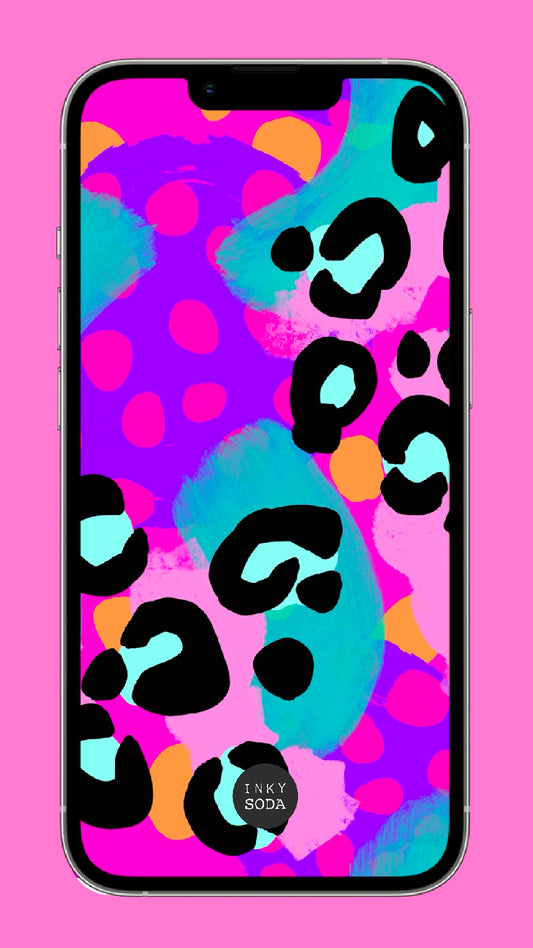 Inky Leopard Phone wallpaper