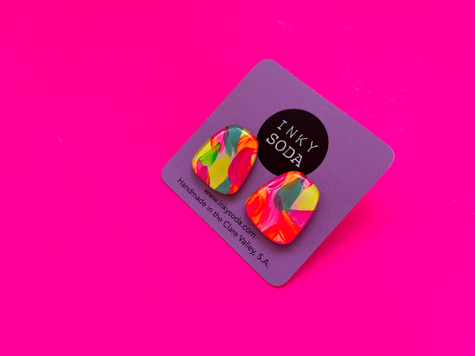 Fluoro Candy - SECONDS Polly Studs