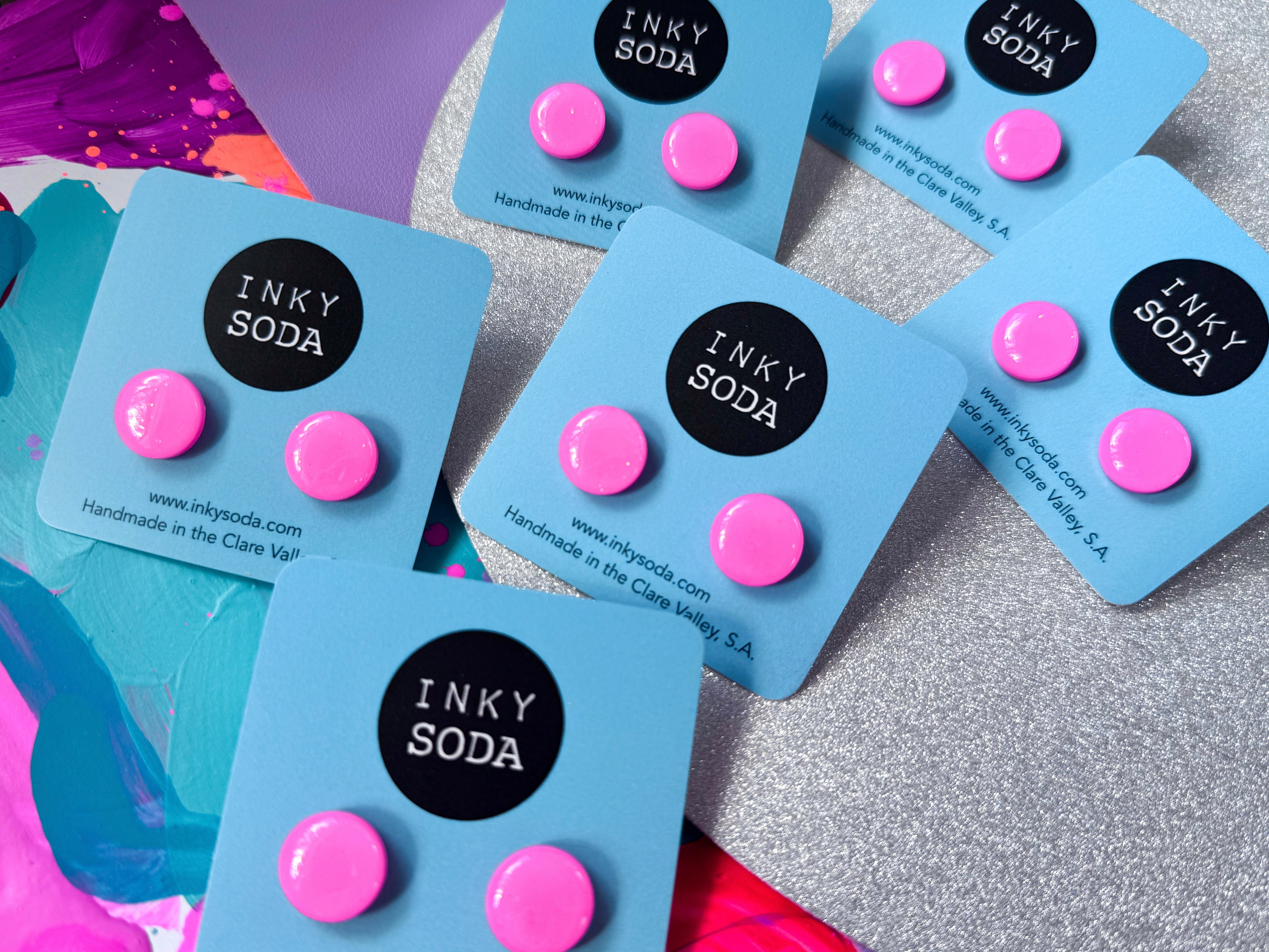 Mini resin Studs - light pink – INKY SODA®