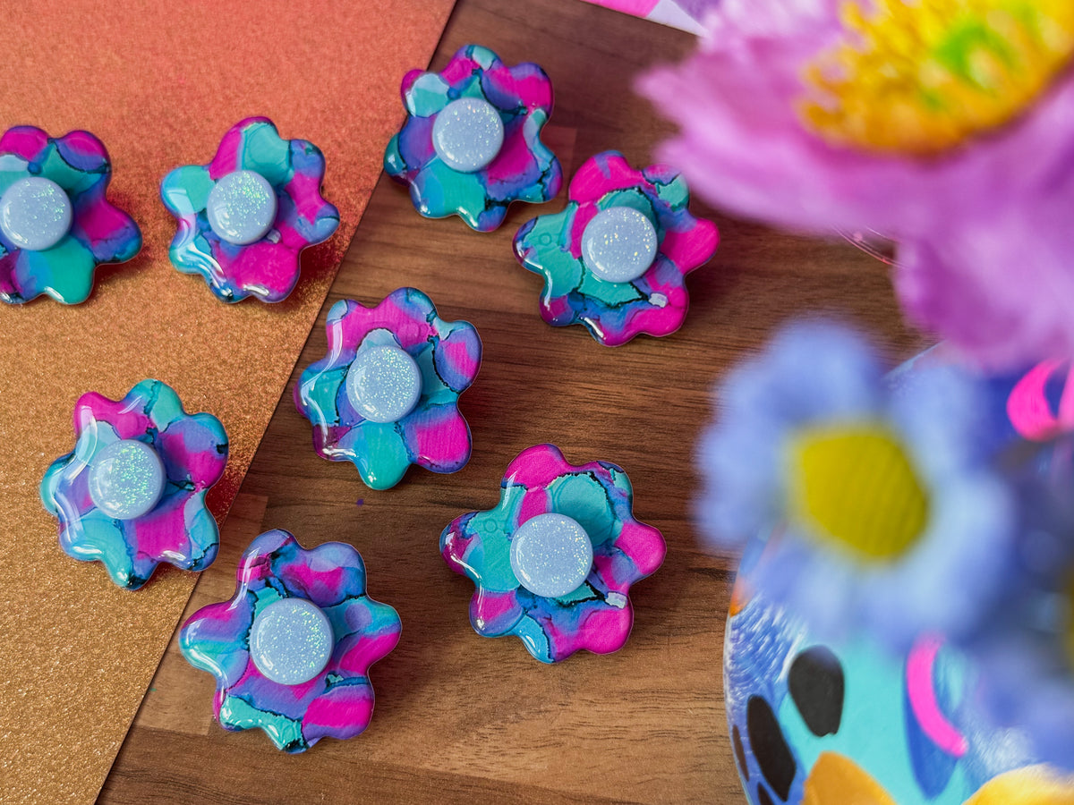 Aura - Large Flower Stud