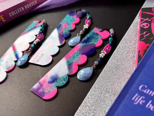 Petal Edge Bookmark - Indigo Haze
